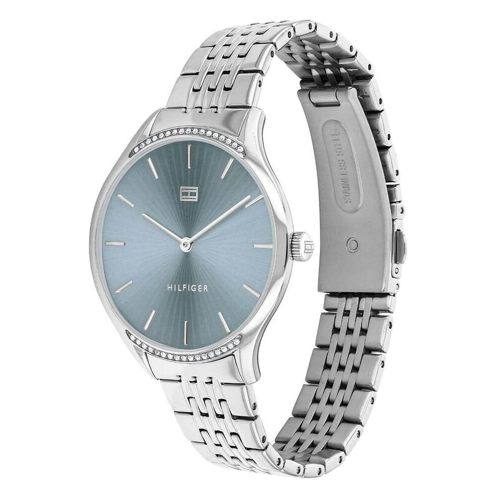 Tommy Hilfiger Ladies Stainless Steel Strap Blue Dial Watch