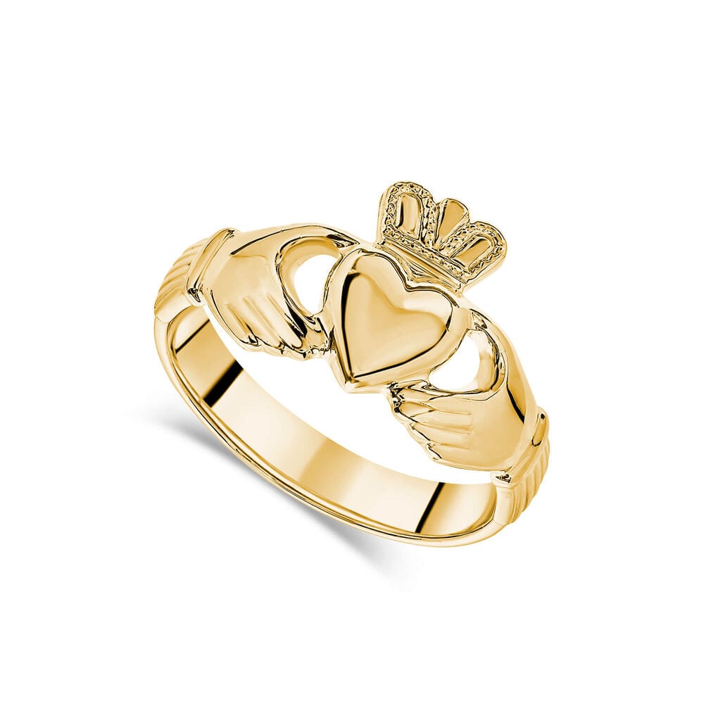 9ct Yellow Gold Maids Claddagh Ring image number 0