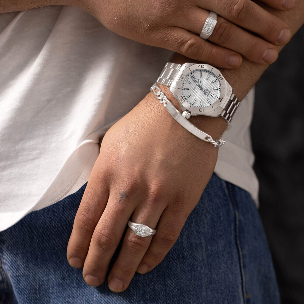 TAG Heuer Aquaracer Professional 200 40mm Silver Dial Stainless Steel Bracelet Watch image number 8