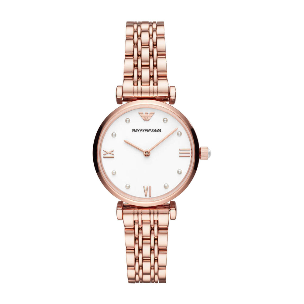 Emporio Armani Rose Gold Plated 32mm Ladies Watch