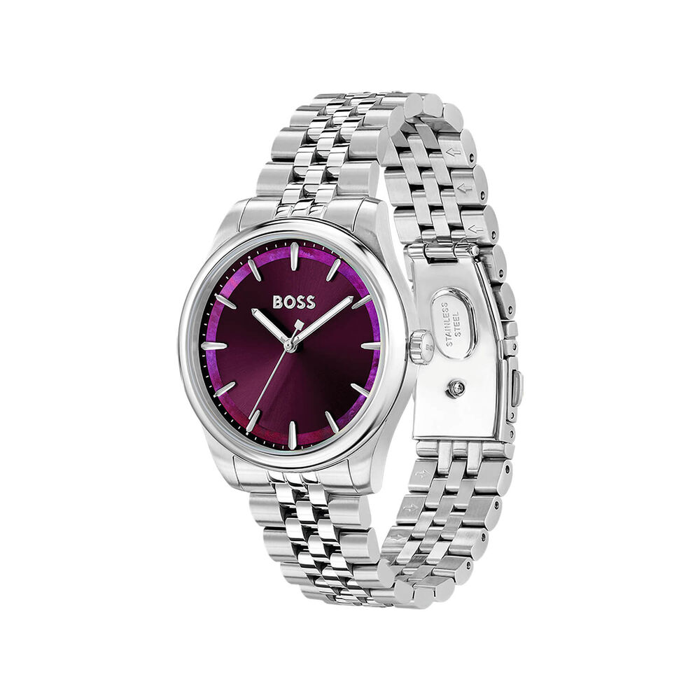 BOSS Graceful 36mm Purple Dial Steel Bracelet Watch image number 2