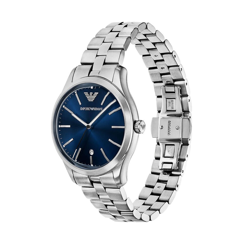 Emporio Armani 41mm Blue Dial Stainless Steel Bracelet Watch image number 1