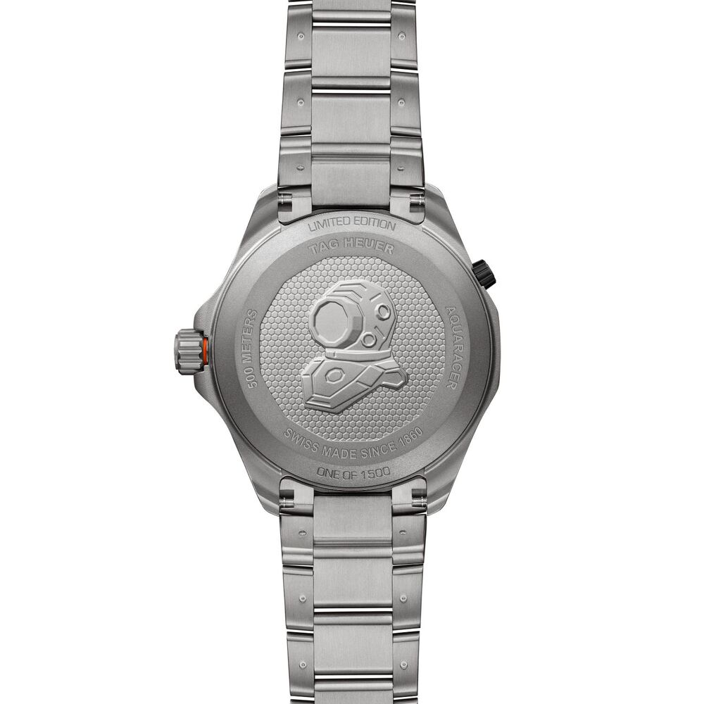 TAG Heuer Aquaracer Professional 500 Date 42mm Orange Details Titanium Bracelet Watch