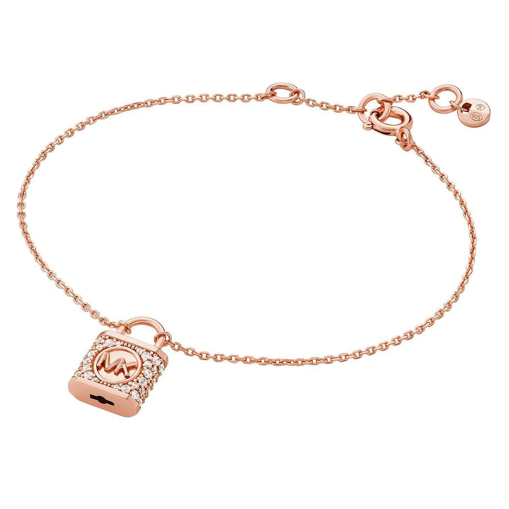 Michael Kors Rose Gold Plated Lock Bracelet image number 0