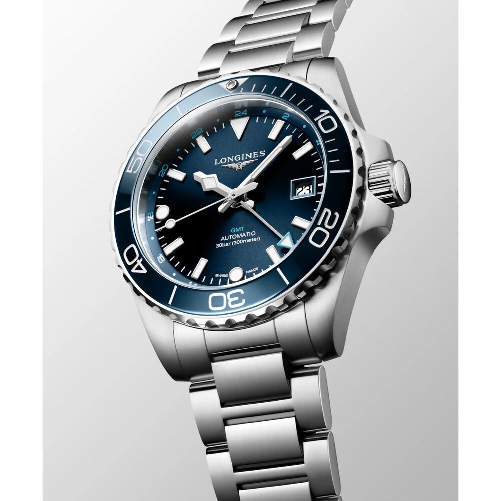 Longines Hydroconquest 41mm Sunray Blue Dial Steel Ceramic Case Watch image number 5
