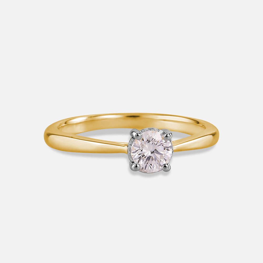 Prism 9ct Yellow Gold 0.50ct Round Brilliant Diamond Solitaire Ring