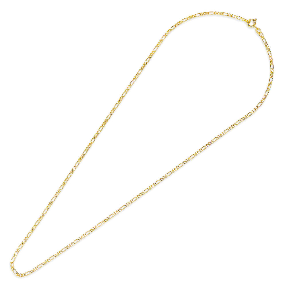 9ct Diamond Cut Figaro Chain image number 3