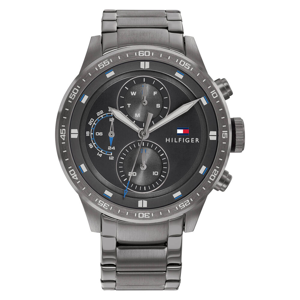 Tommy Hilfiger Ionic Plated Grey Steel Mens Watch