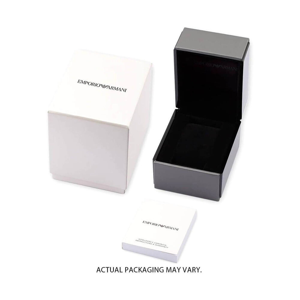 Emporio Armani 24mm Oval White Dial Gold Tone Stainless Steel Bracelet Watch image number 3