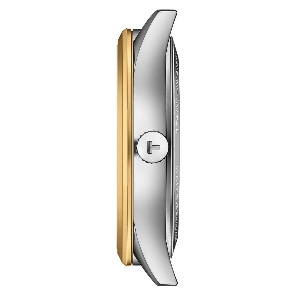 Tissot Classic Dream 40mm Silver Dial Yellow Gold PVD Steel Bracelet Watch image number 3