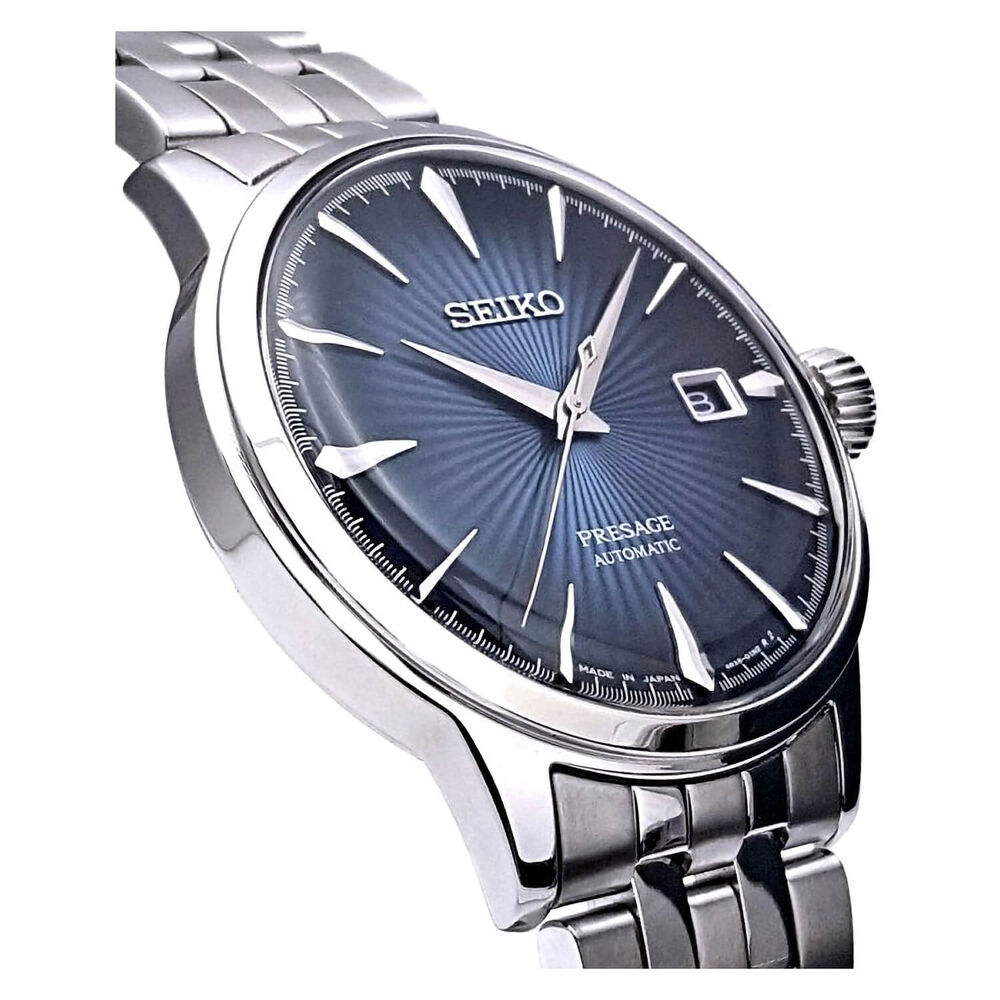 Seiko Presage Basic Line Collection 40.5mm Blue Dial Steel Mens Watch