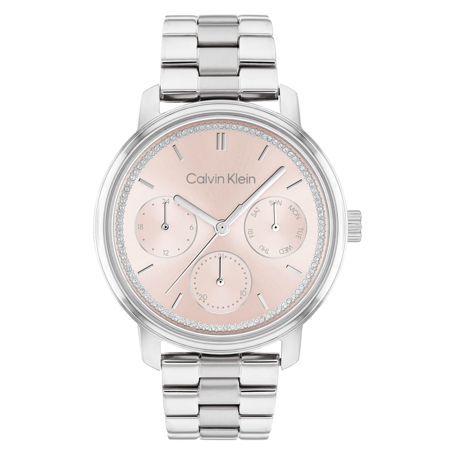 Calvin Klein Timeless Shimmer 38mm Pink Dial Bracelet Watch