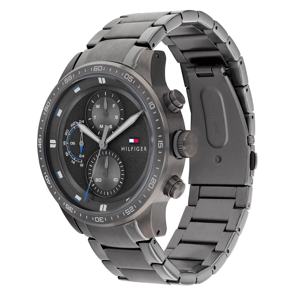 Tommy Hilfiger Ionic Plated Grey Steel Mens Watch