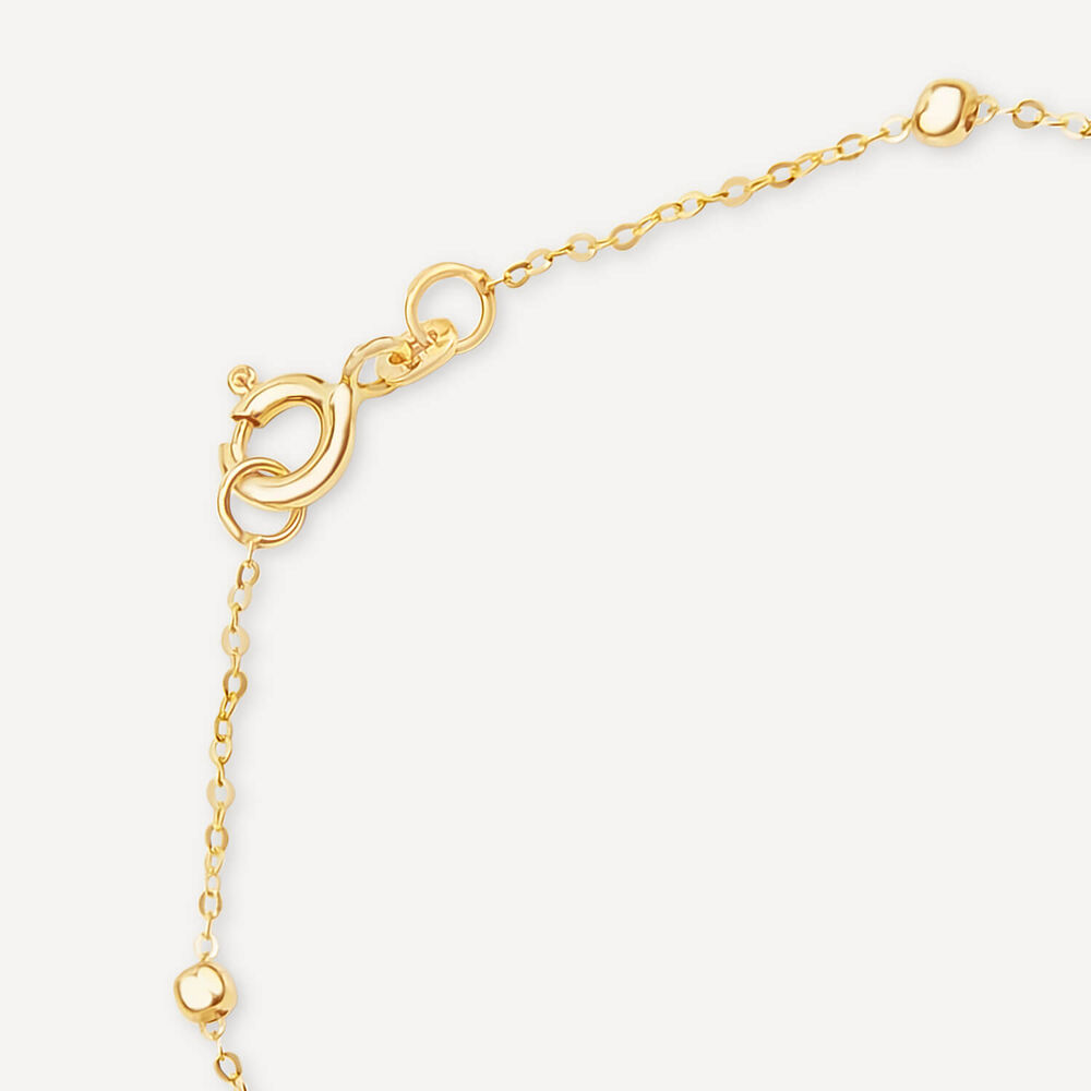 9ct Yellow Gold Circle & Bead Bracelet image number 4