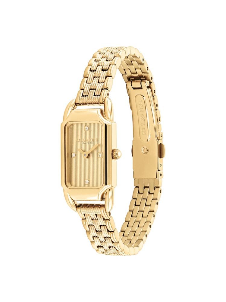 Coach Cadie 28.5mm Gold Dial Gold Tone Steel Bracelet Watch