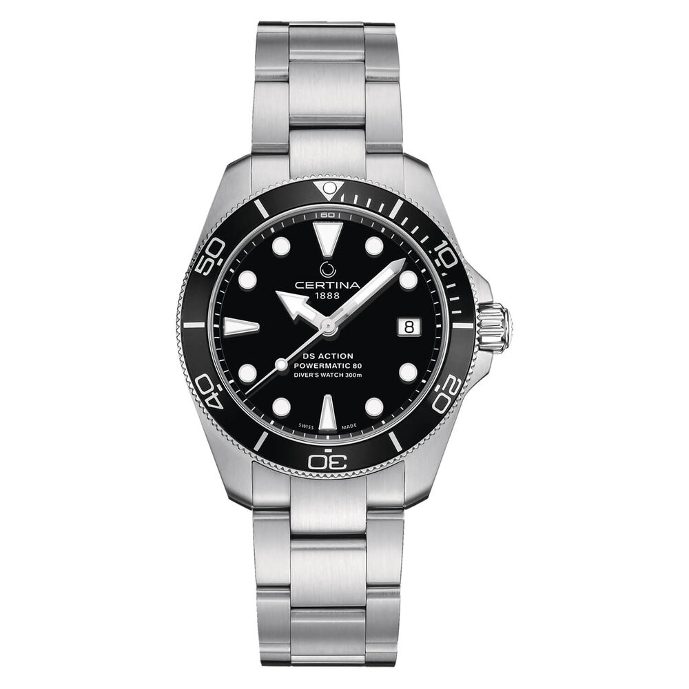 Certina DS Action Diver 38mm Black Dial & Aluminium Bezel Steel Case Watch image number 0