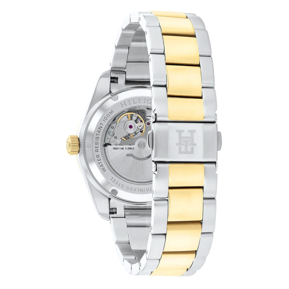Tommy Hilfiger 40mm Black Dial & Bezel Two-Tone Steel Bracelet Watch image number 2