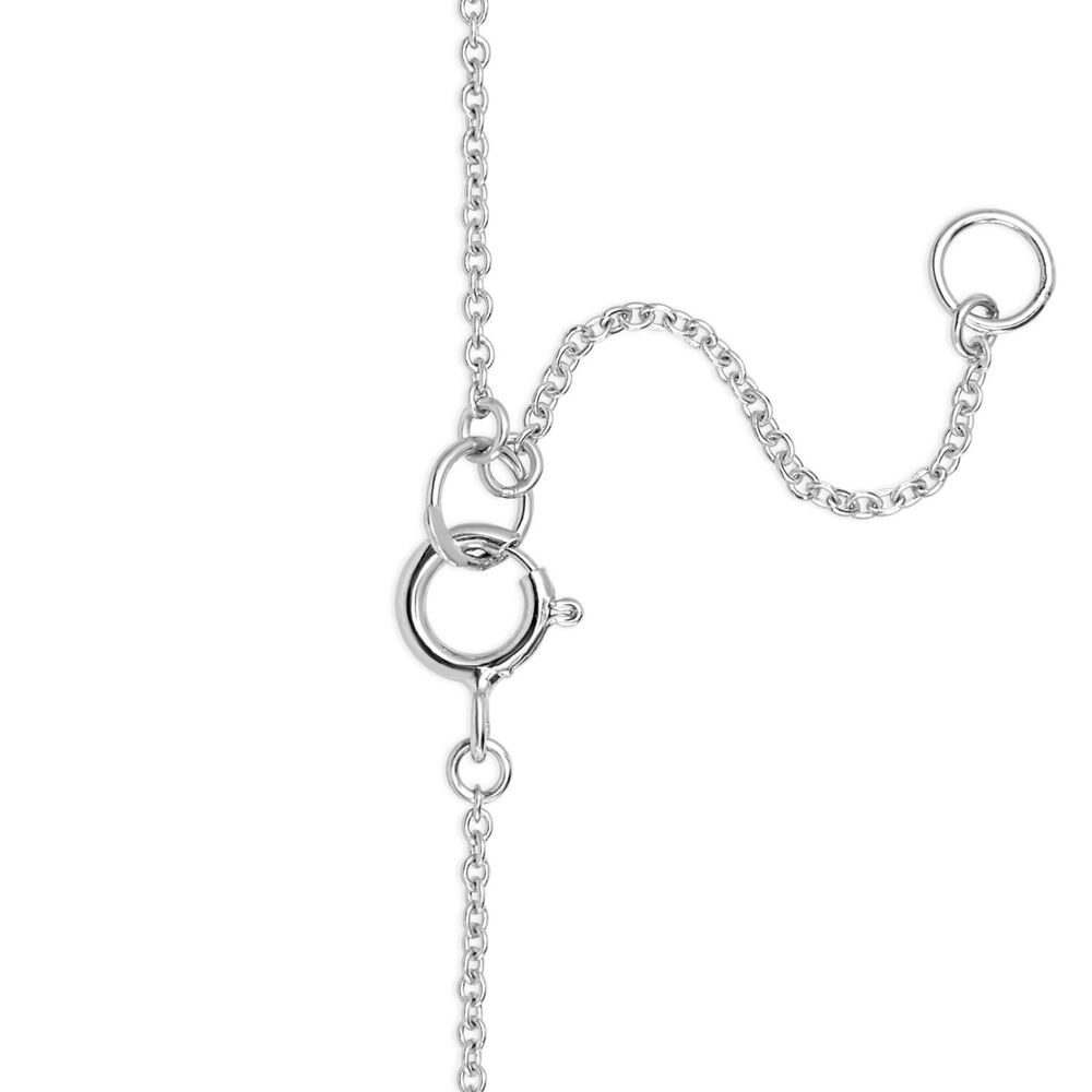 9ct White Gold Cubic Zirconia Infinity Necklace image number 2