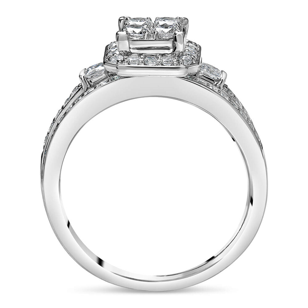 Ladies 9ct White Gold Diamond Quad Bridal Set .75ct image number 2