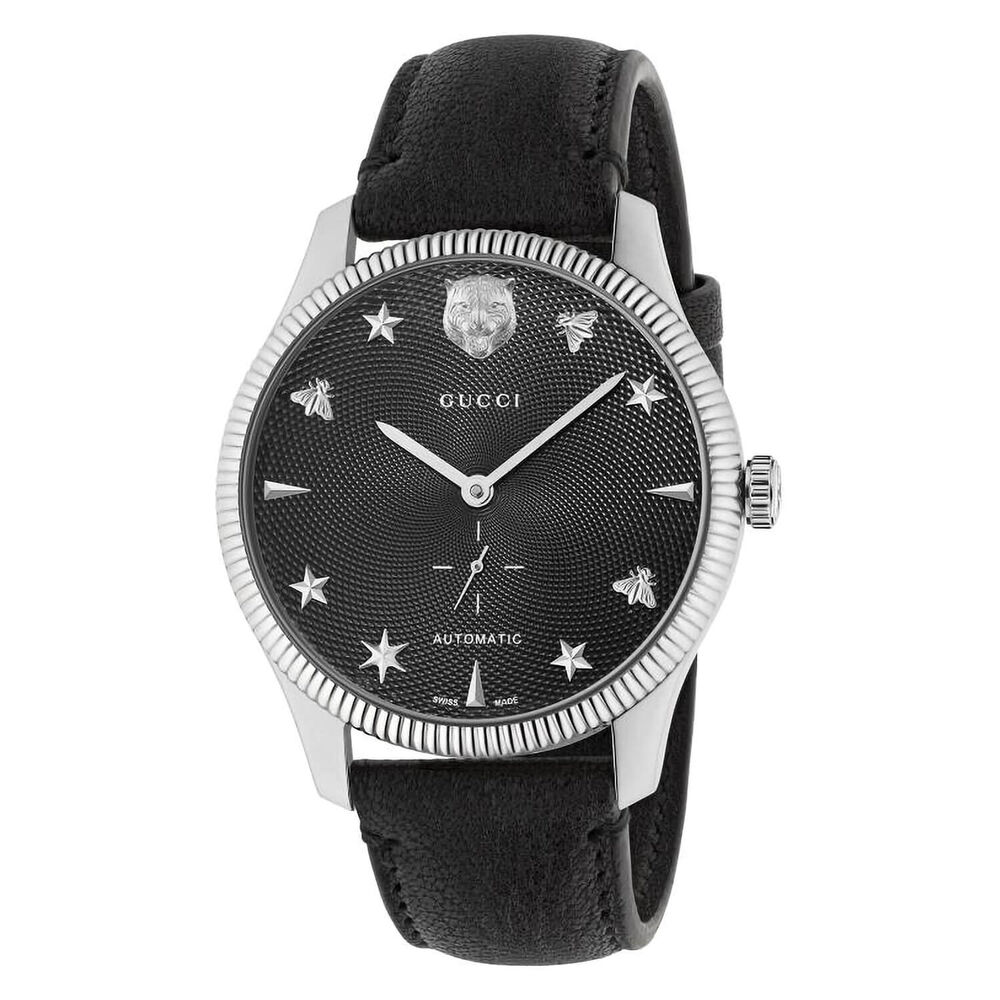 Gucci G-Timeless 40mm Automatic Black Dial Black Strap Watch