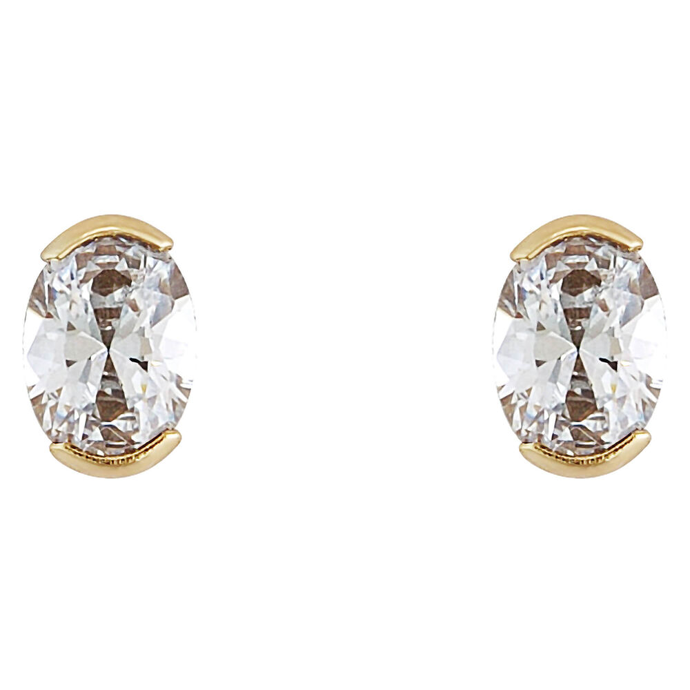 9ct Gold Cubic Zirconia Stud Earrings image number 0
