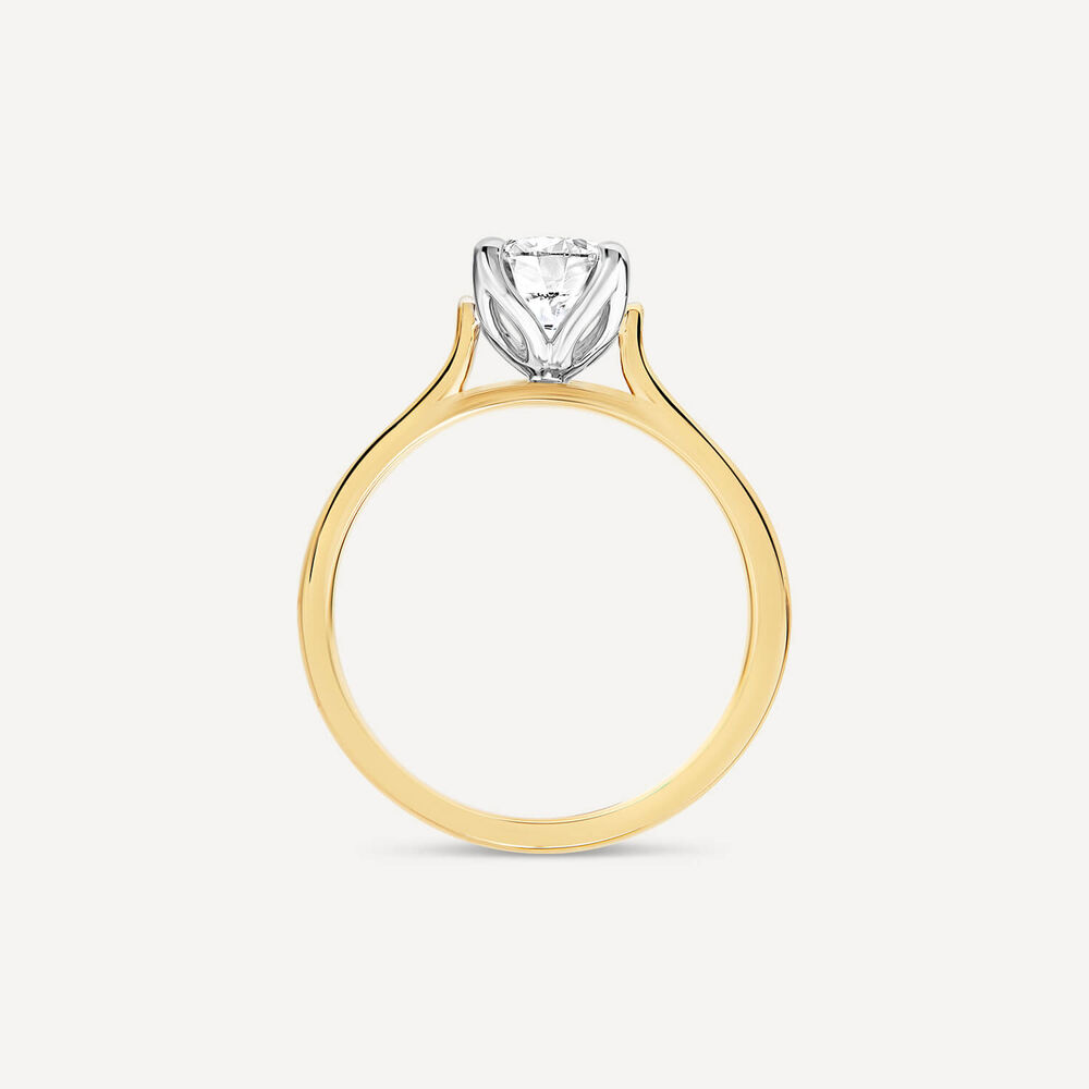 Born 18ct Yellow Gold Lab Grown 1ct Round Brilliant Diamond Ring image number 3
