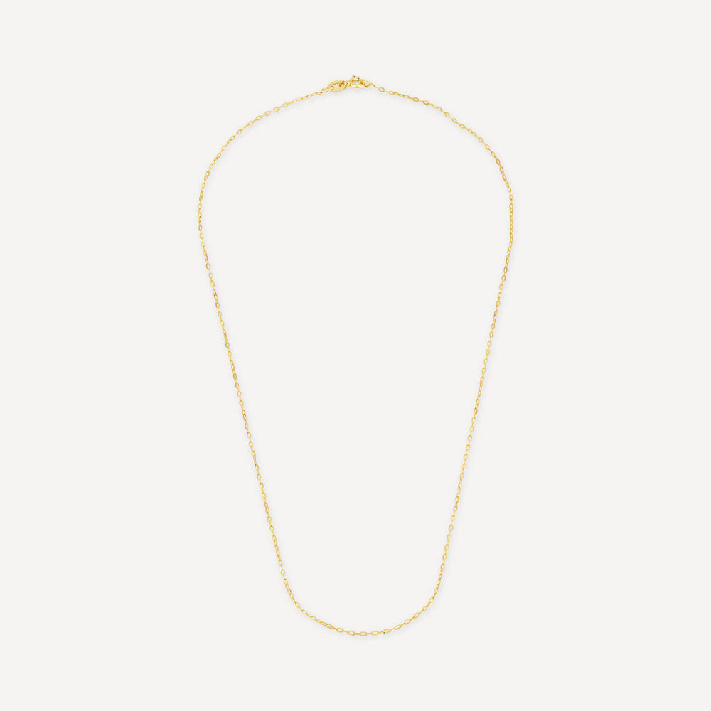 9ct Yellow Gold 18' Rolo Chain Necklet image number 2