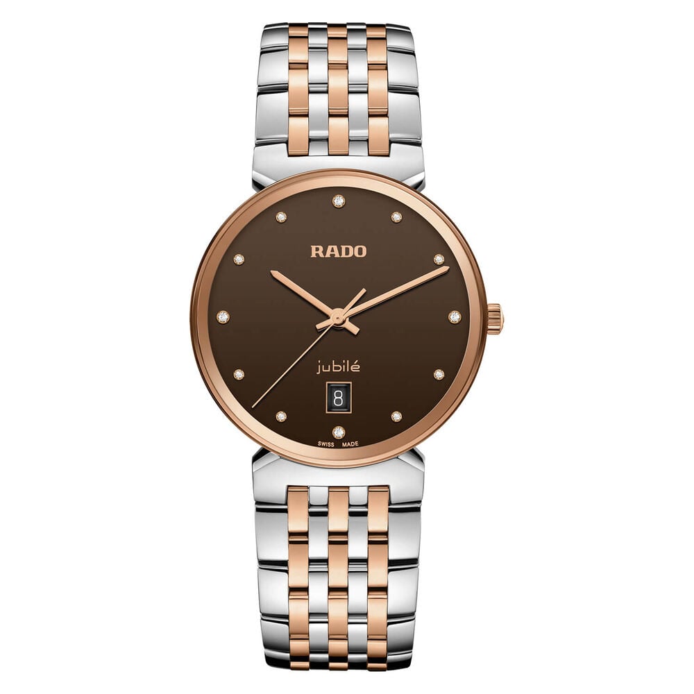 Rado Florence 38mm Brown Dial Rose&Steel Bracelet Watch