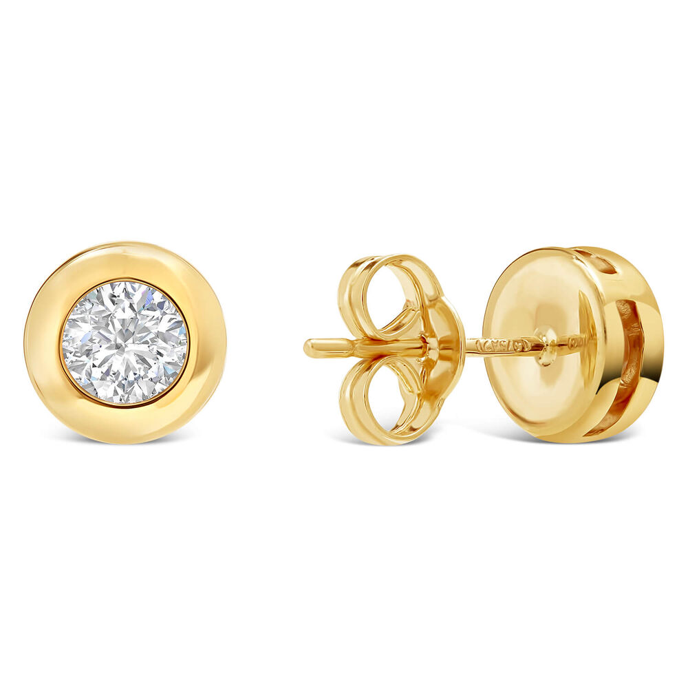 9ct Gold Cubic Zirconia Stud Earrings image number 2