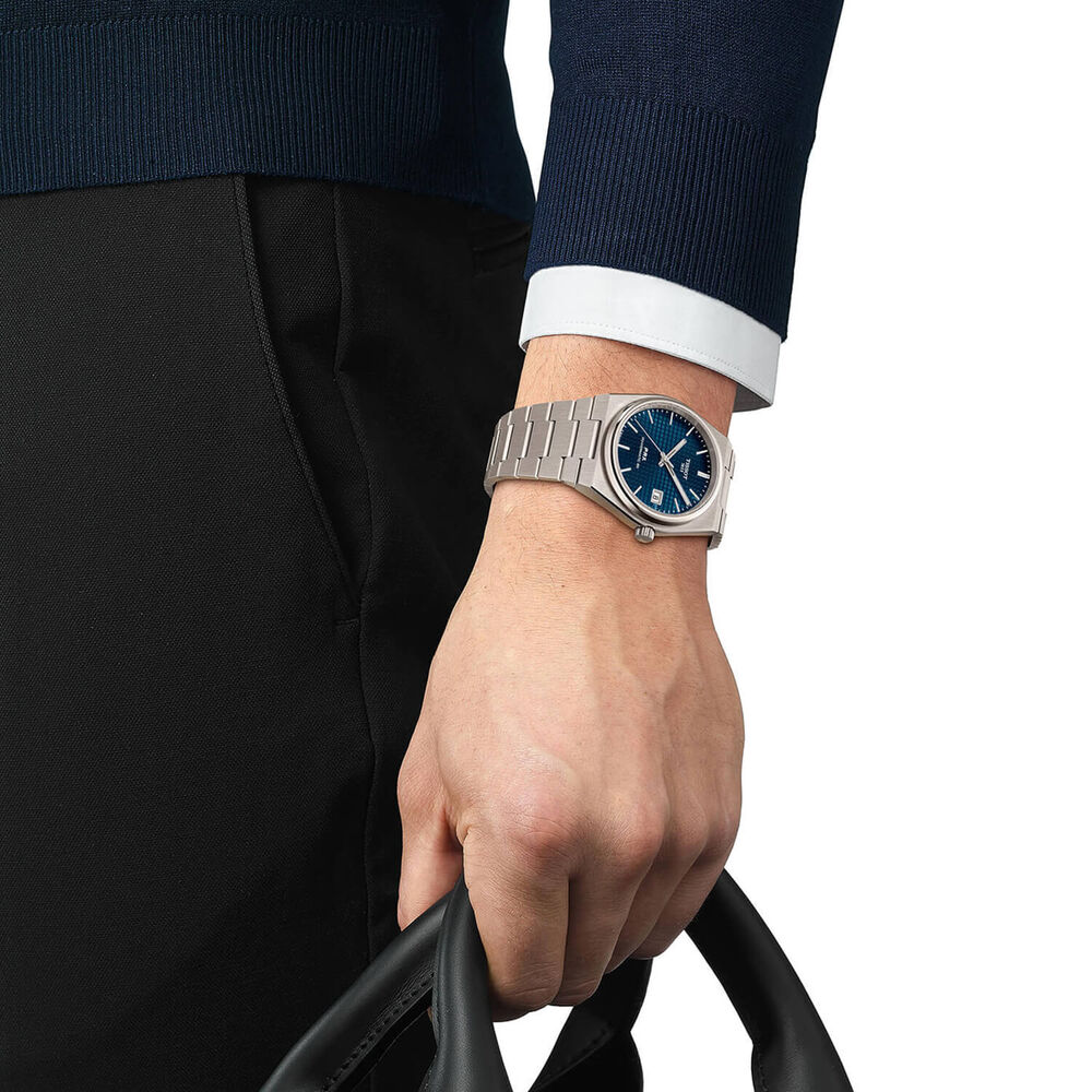 Tissot PRX Titanium 38mm Blue Dial Bracelet Watch image number 1