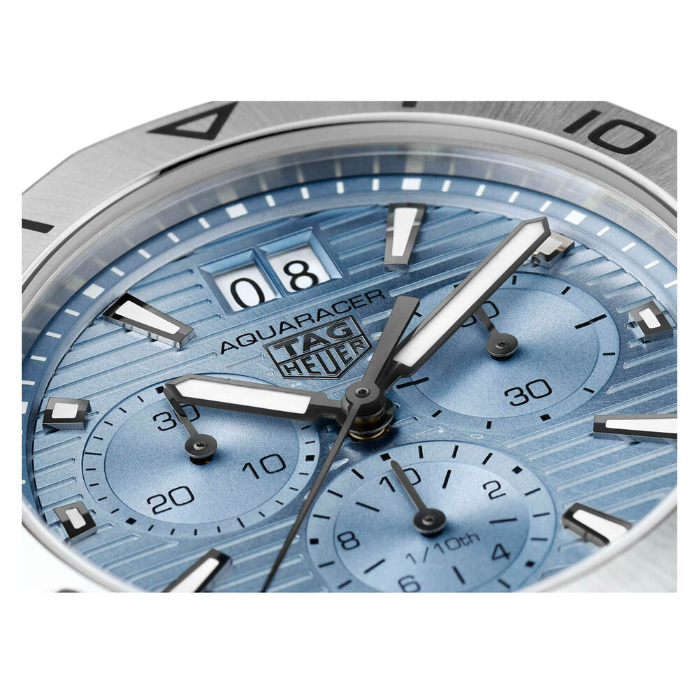 TAG Heuer Aquaracer Professional Chrono 40mm Blue Dial Steel Bracelet Watch image number 3