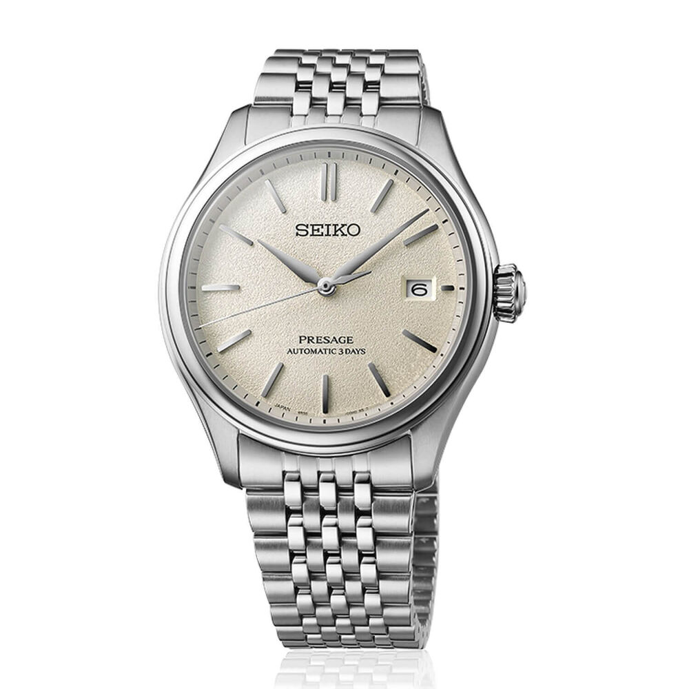 Seiko Presage Classic Series 'Shiro-iro' 40mm White Dial Steel Bracelet Watch