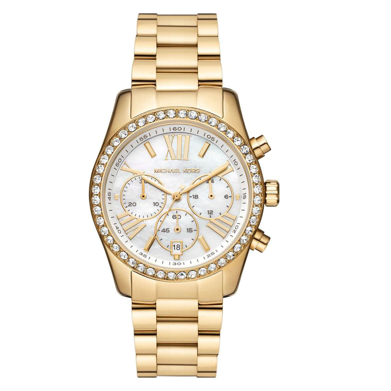 Michael kors gold online and white watch
