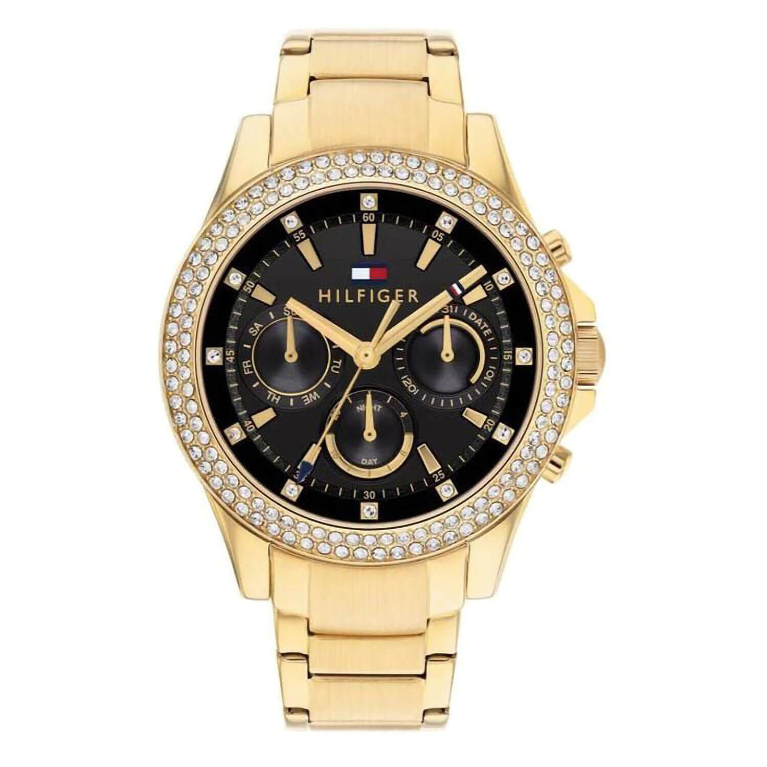 Black and gold deals tommy hilfiger watch