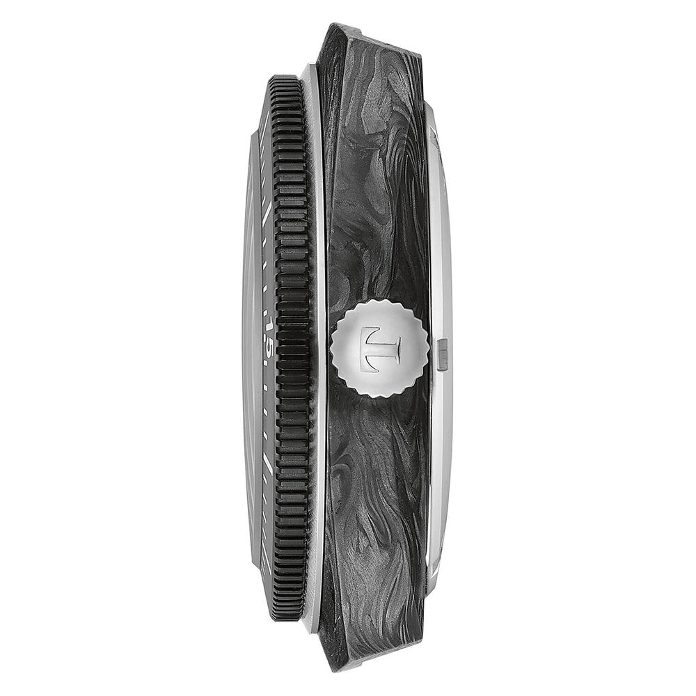 Tissot Sideral S Powermatic 80 41mm Red Detail Carbon Case Red Rubber Strap Watch image number 2