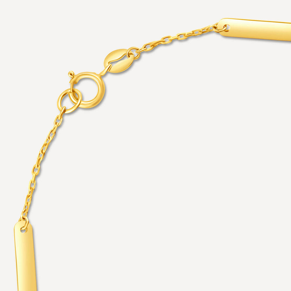 9ct Yellow Gold Discs & Bar Bracelet image number 4