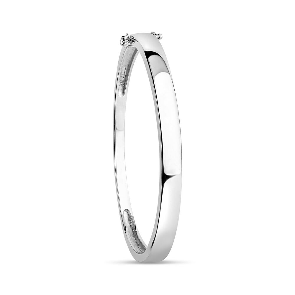 Sterling Silver Wide Court Bangle image number 1