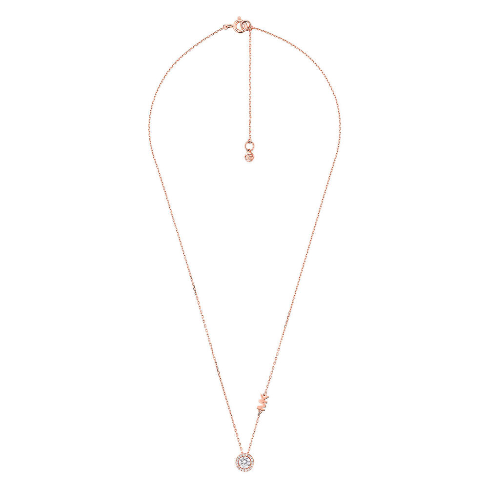 Michael Kors Rose Gold Cubic Zirconia Necklace