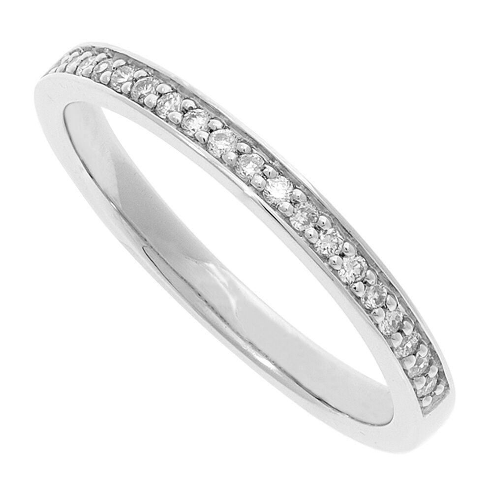 Ladies' Platinum 0.15 Carat Diamond 2.5mm Wedding Ring image number 0