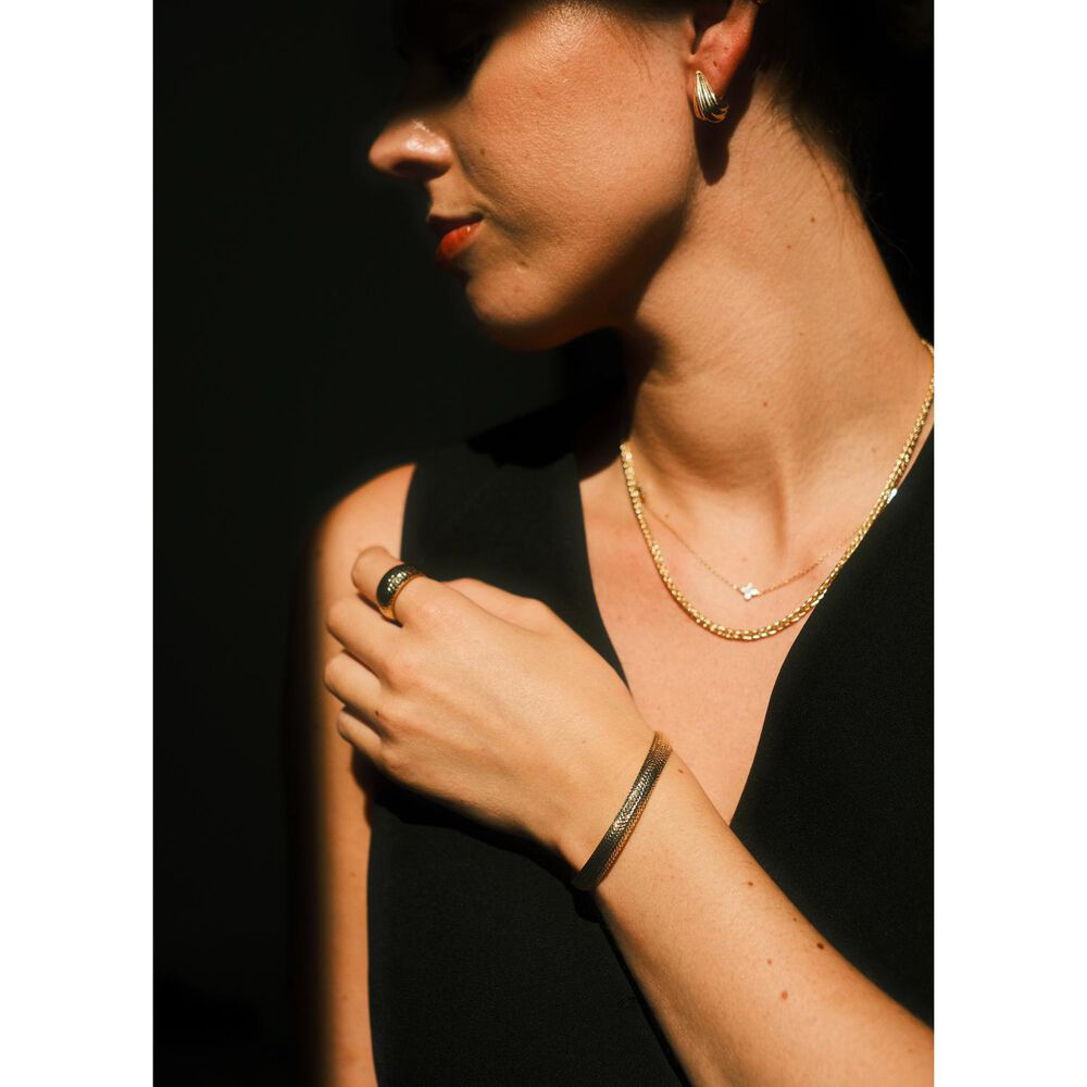 9ct Yellow Gold Spiga Chain Link Necklace image number 3