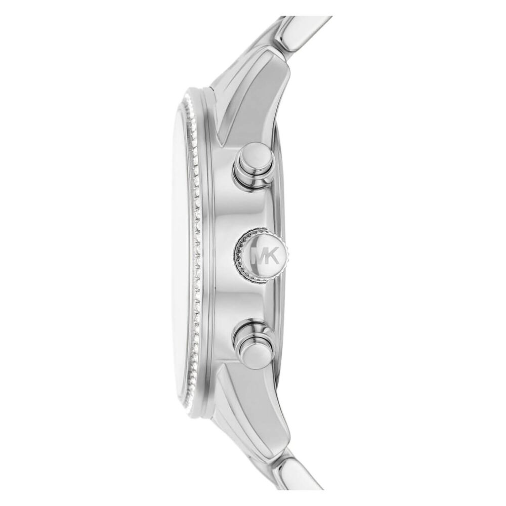 Michael Kors Ritz 37mm Chrono Cubic Zirconia Dial Steel Case Watch