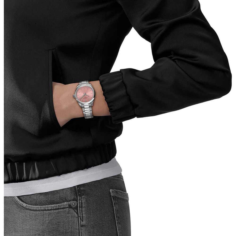 Tissot PR 100 34mm Pink Dial Stainless Steel Bracelet Watch image number 3