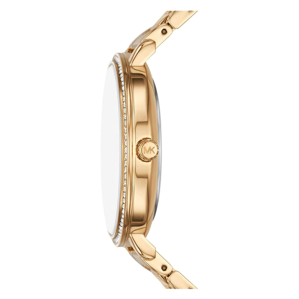 Michael Kors Pyper 38mm White Dial Yellow Gold Case Watch image number 2