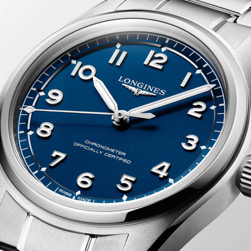 Longines Spirit Pilot 39mm Blue Dial Steel Bracelet Watch