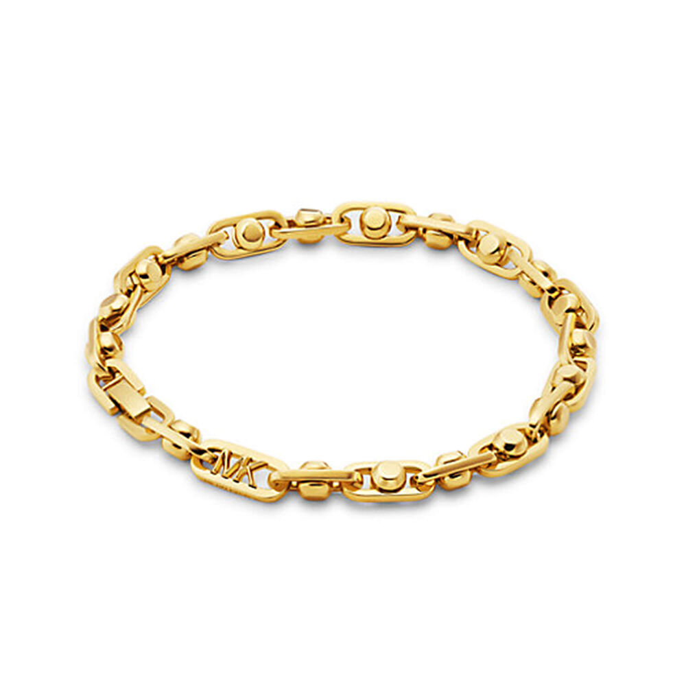 Michael Kors Astor 14K Yellow Gold Plated Link Bracelet image number 0