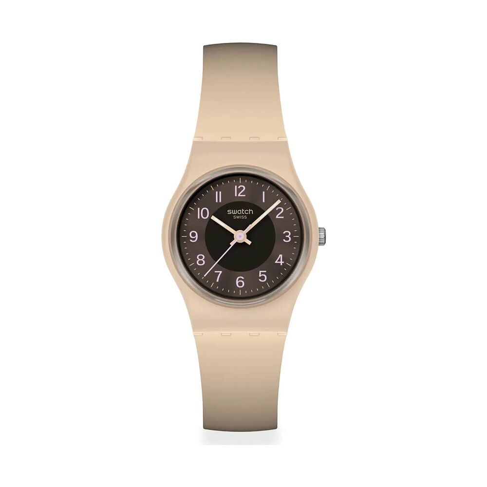 Swatch Originals Espresso Charm 25mm Brown Dial Brown Gradient Silicon Strap Watch image number 0