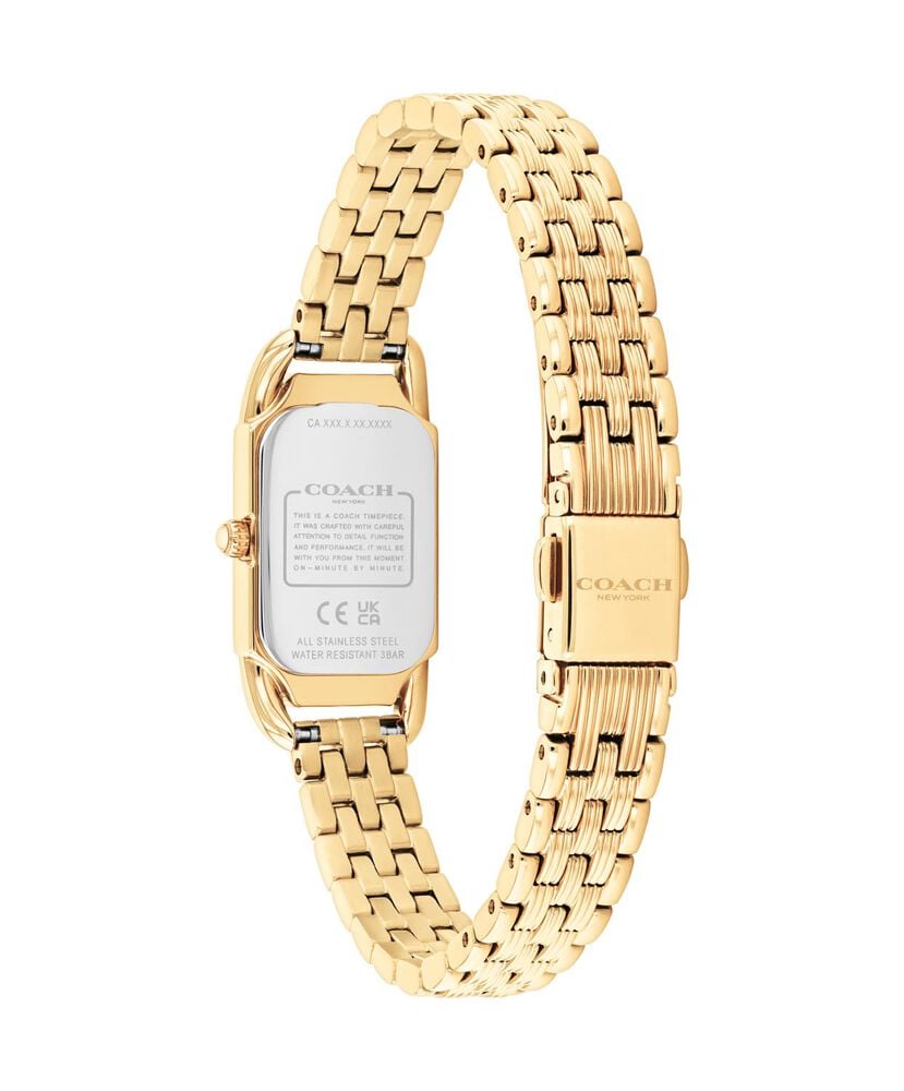 Coach Cadie 28.5mm Gold Dial Gold Tone Steel Bracelet Watch