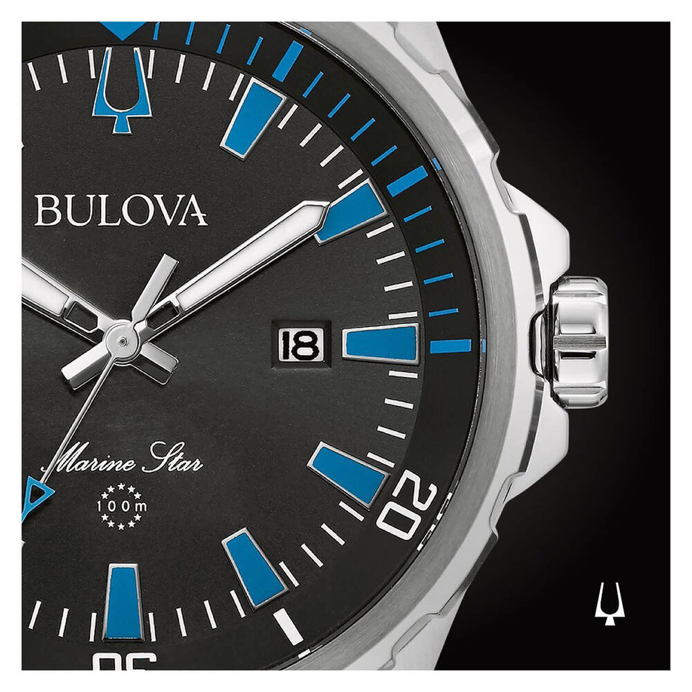 Bulova Marine Star Quartz 43mm Black Dial Watch image number 4