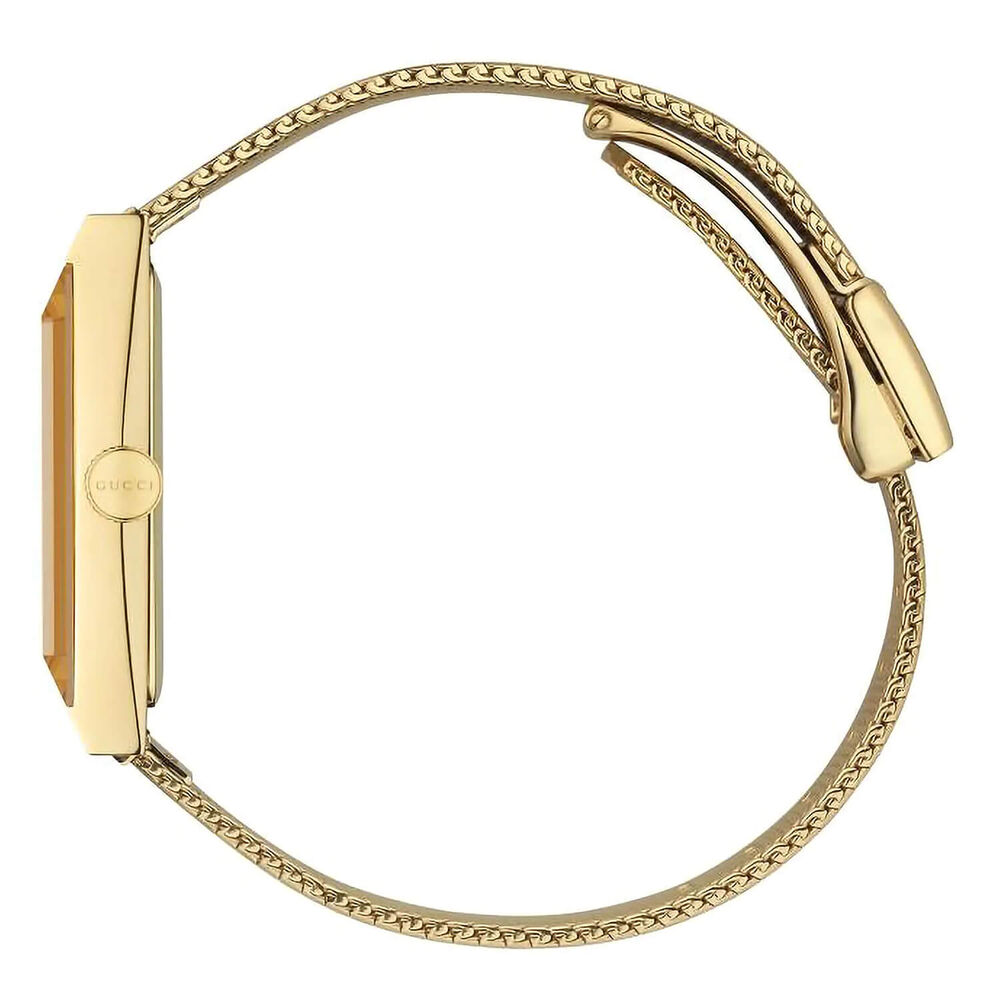 Gucci G-Frame Pearl & Yellow Gold Mesh 34mm Ladies' Watch