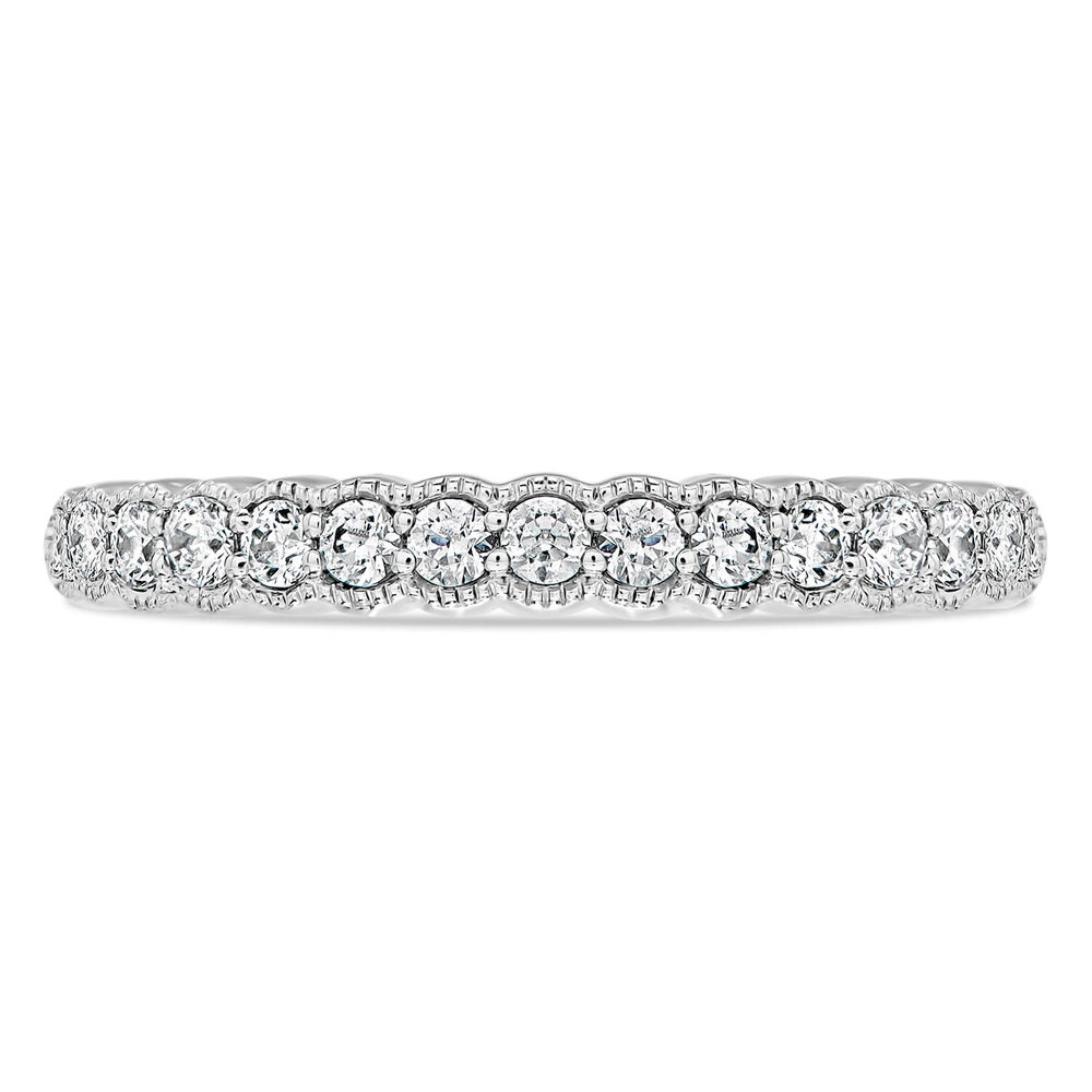 Kathy de Stafford 18ct White Gold 0.20ct Diamond Scallop Ring image number 1